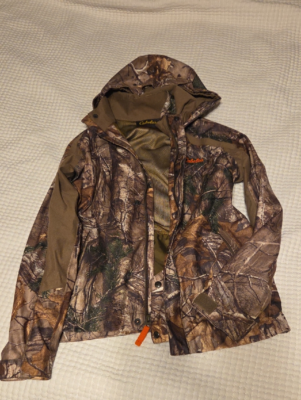 Cabela's Realtree Camo Hooded Softshell Jacket - Brown/Green
